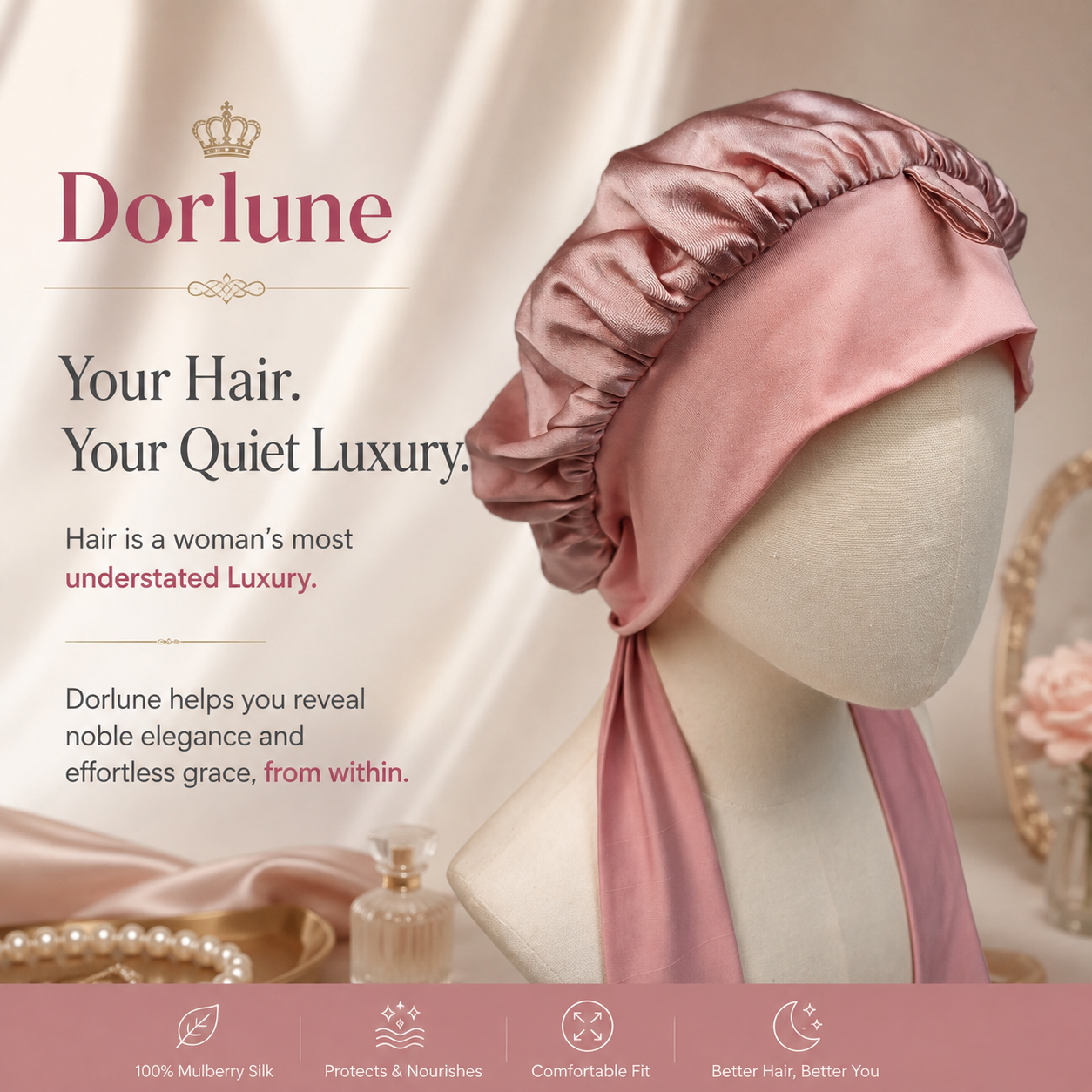 Confirmed Dorlune quiet-luxury campaign poster